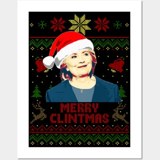 Hillary Clinton Merry Clintmas Posters and Art